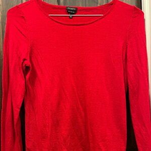 TALBOTS Fine Merino Wool Red Sweater - L